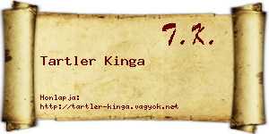 Tartler Kinga névjegykártya